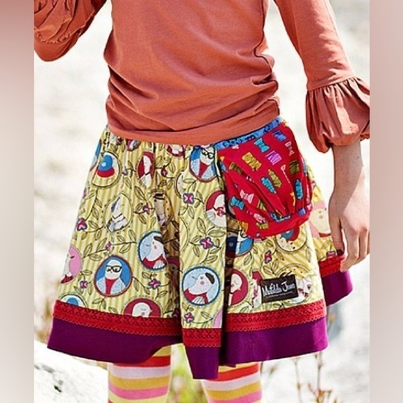 Matilda Jane Self-Portrait Paint By Numbers Colorful Skirt w Apron Pocket size 6 - Picture 1 of 12